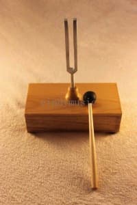 Tuning Fork A 440 hz with Wood Resonator box/guitar/violin/piano