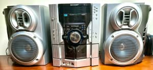 VINTAGE SHARP stereo and cassette system