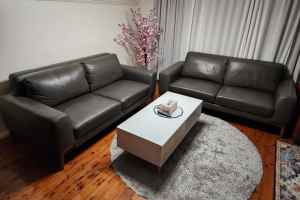 Nick Scali Leather Lounge (FREE DELIVERY)