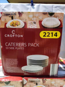 NEW - Crofton brand - 10 Side plates - white (60 plates)