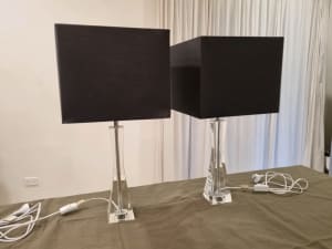 2 x black table lamps SOLD PENDING PICK UP