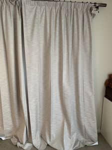 Pleated blackout curtains