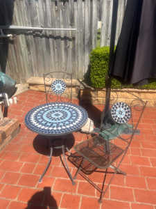Mosaic patio table and chairs