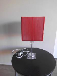 LAMP SHADE RED WITH STAND
