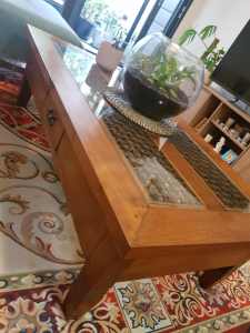 Solid, unique design coffee table
