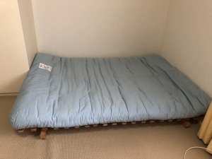 Double sized futon base and mattress for sale