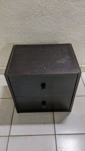 Mini bedside drawer dark brown colour for sale