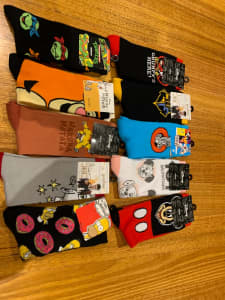 Brand new Disney licensed socks x 10 pcs, one size fit most