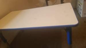 Blue and white childrens desk