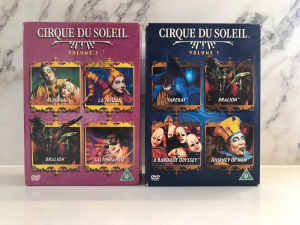 Two sets of Cirque du Soleil 4 DVDs each
