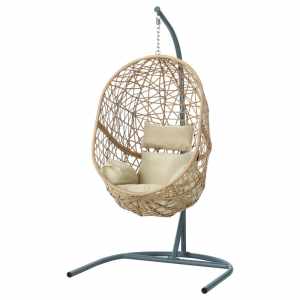 Gardeon Outdoor Egg Swing Chair Wicker Rattan Furniture Pod Stand Cus