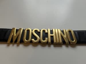 Moschino genuine black leather belt