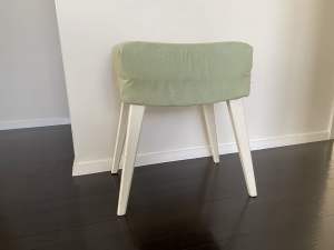 Retro vintage stool, timber legs sturdy, very soft.
