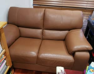 Freedom 2 seater leather sofa