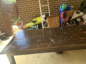 8 seat dining wooden table