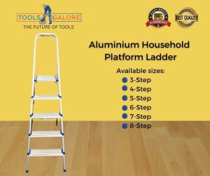 Aluminium Household Platform Ladder - Various Sizes