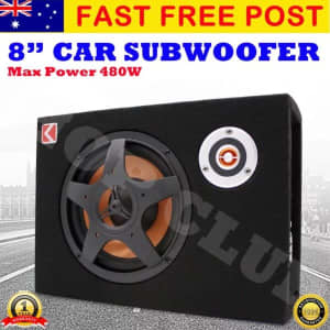 Car Subwoofer Under-Seat Sub Woofer 480W Speaker Stereo Slim Amp
