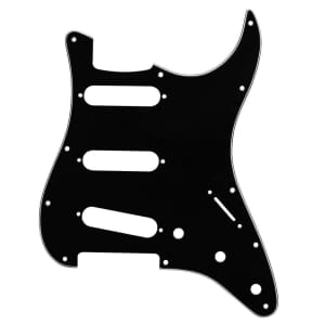 NEW 3Ply Pickguards for Mexican/USA Strat, Black 
