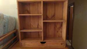 small wooden shelf with draw