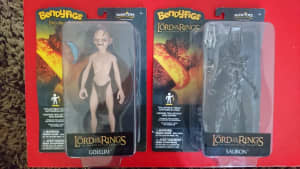 Lord of the Rings Bendyfigs Figures Sauron & Gollum New!!!