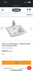 Kado Lux Vanity basin