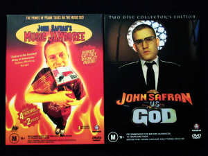 John Safran DVDs - Music Jamboree & Vs God (2 Discs each)(Price 4 both
