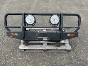 Land Rover Defender TJM Steel Bullbar with King LED Spotlights