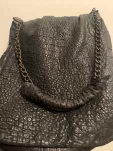AllSaints Spitafields Black Leather Handbag