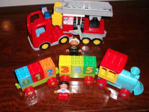 Lego Duplo Fire Truck and Train