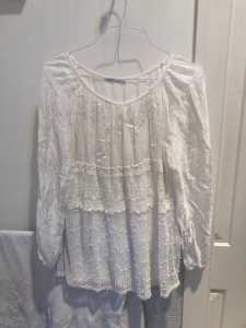 White Laced Blouse