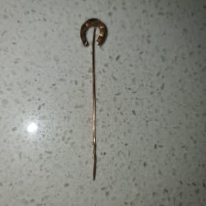 Antique Ruby and diamond horseshoe stick pin