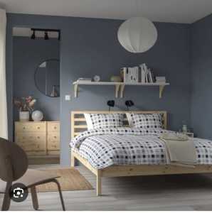 Ikea double size Travel bed frame with mattress