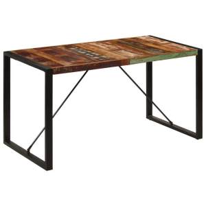 Dining Table 140x70x75 cm Solid Reclaimed Wood...