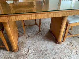 Retro dining table with matching chairs and sideboard/ buffet