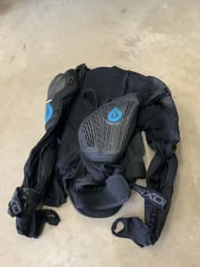Motor bike protective vest (XL) and water proof motorbike jacket (XXL)