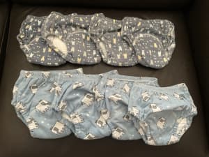 Training pants reusable toddler x8, including inserts x 10