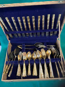 Brass Cutlery Set in a Box