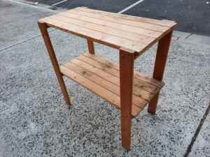 Wooden Bench Shelving or Plant Stand