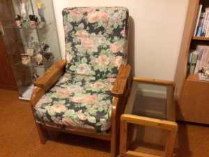Arm chair and side table