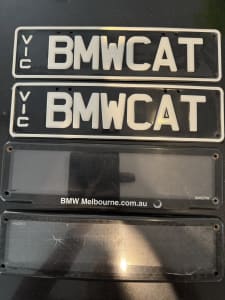 SLIMLINE PERSONALISED NUMBER PLATES WITH COVERS BMWCAT