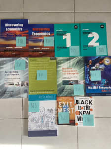 YEAR 11 ATAR TEXTBOOKS (Economics, Math Apps, ACF, BME & English)