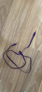 Jack cable. Purple. 1 metre long.