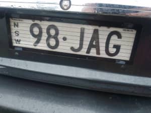 number plates 98 JAG, selling v8 jaguar