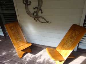 African Guardian Wooden Chairs