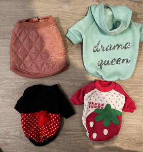 Set 4 Doggie Jackets & Jumpers (New)