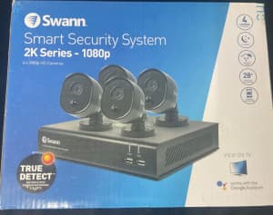 Swann dvr4 4 camera 2k series security system 1080p true detect