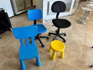 Children’s chairs lot of 5