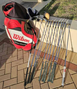 Cobra golf set 3 Iron to SW, 3, 5 and Driver in Wilson Bag