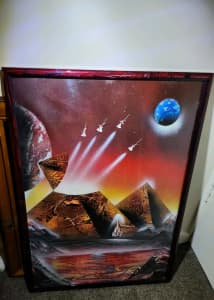 Psychedelic Artwork Painting In Frame