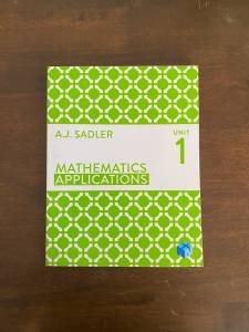Mathematics Applications Unit 1 - A.J. Sadler